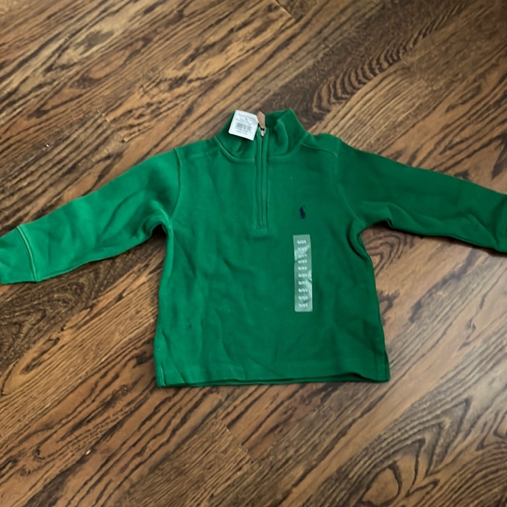 Polo Cotton Quarter Zip Pullover Sweater Size 3
